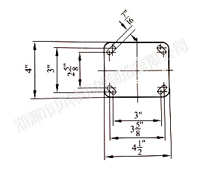 雙剎式普通重型帶制動腳輪